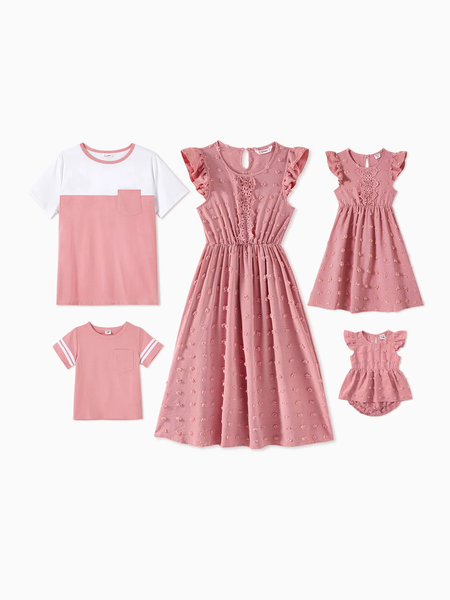 Swiss Dot Lace Detail Dresse