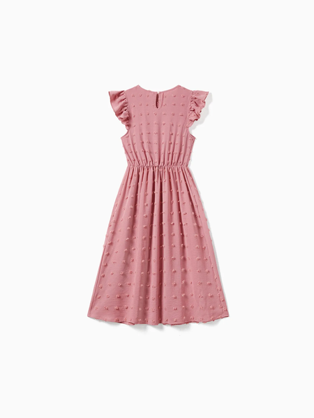 Swiss Dot Lace Detail Dresse