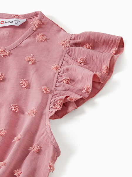 Swiss Dot Lace Detail Dresse