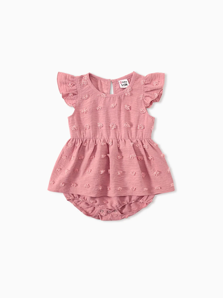 Swiss Dot Lace Detail Dresse