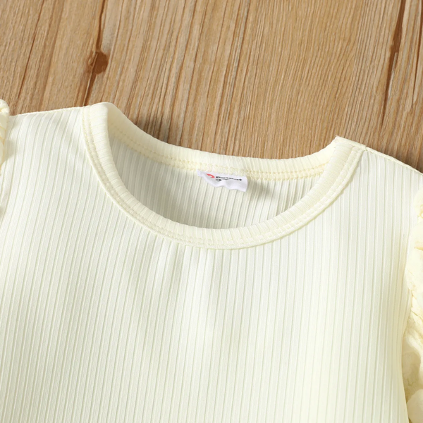 Toddler Girl Puff-sleeve Tee (3 Years old)