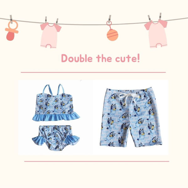 Kid's Bluey Print Swimsuit