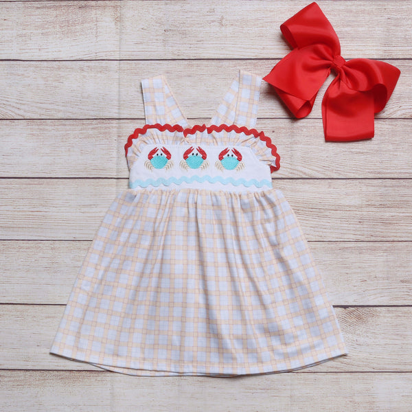 Bow Back Crab Print Dress