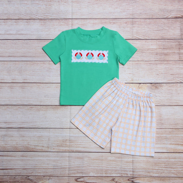 Crab Print Top & Shorts Set