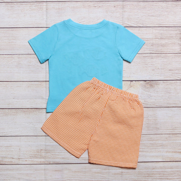 Fish Applique Top & Shorts Set