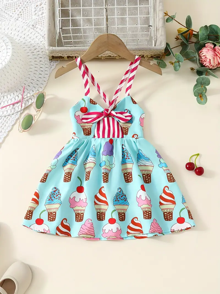 Teal ice cream dress