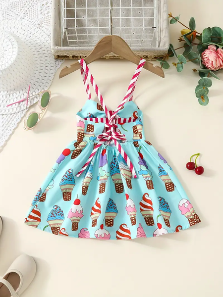 Teal ice cream dress