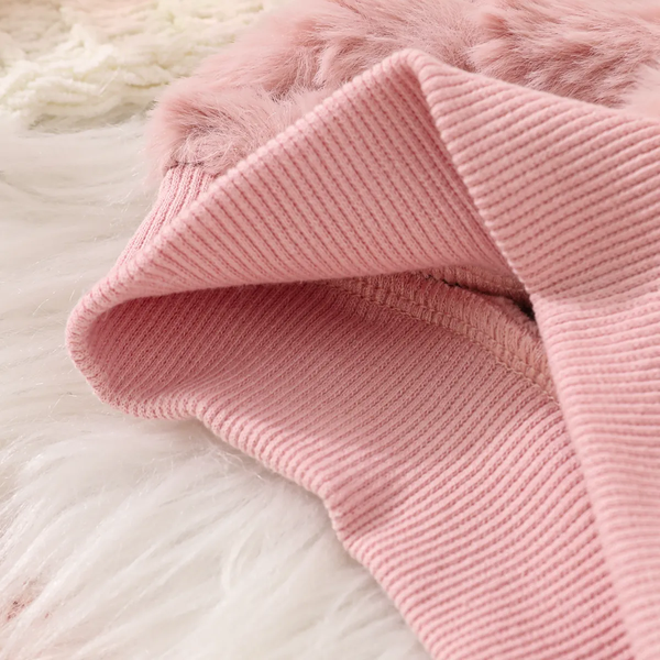 Pink Fuzzy Shirt (Size 2Y)