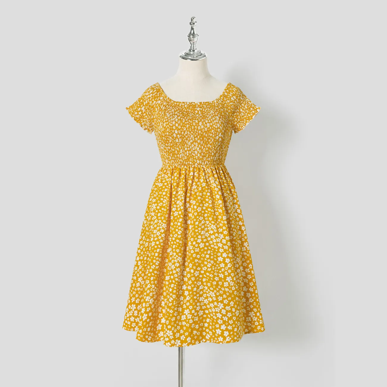 Off-shoulder Smocked Dress (3-4 Years & Women S)