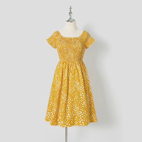 Off-shoulder Smocked Dress (3-4 Years & Women S)