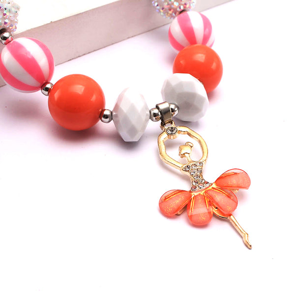 Crystal Ballet Pendant Necklace