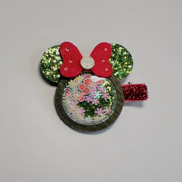 Mouse Ears Christmas Santa Hair Clips