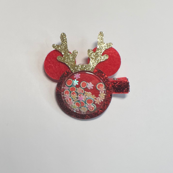 Mouse Ears Christmas Santa Hair Clips