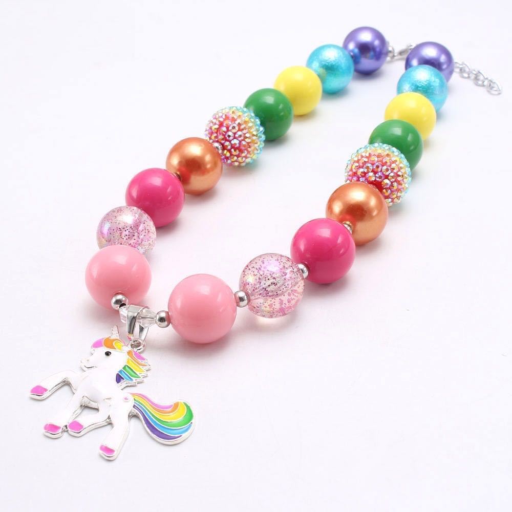 Colorful Unicorn Chunky Necklace