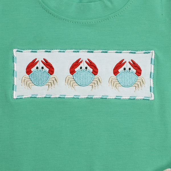 Crab Print Top & Shorts Set