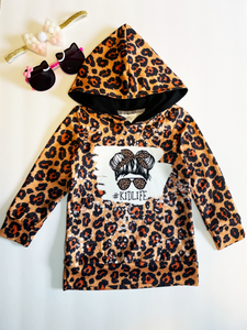 #KidLife Leopard Hooded Sweatshirt