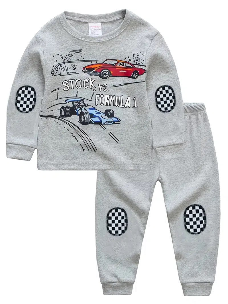 Grey Astronaut Print Pajamas Set