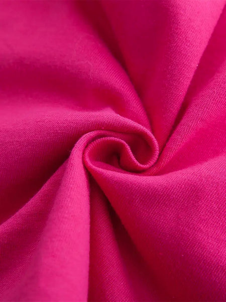 Hot Pink Unicorn Embroidered Dress