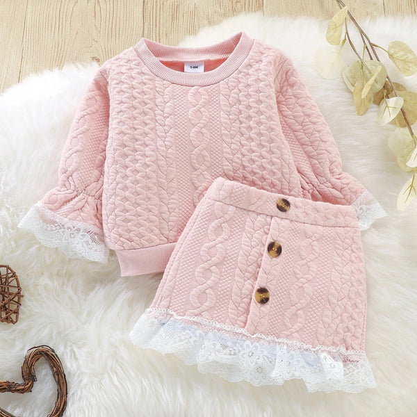 9-12 Month Pullover Sweatshirt + Skirt Set