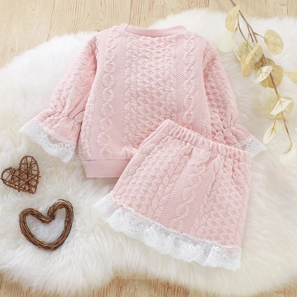 9-12 Month Pullover Sweatshirt + Skirt Set