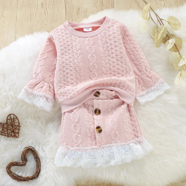 9-12 Month Pullover Sweatshirt + Skirt Set